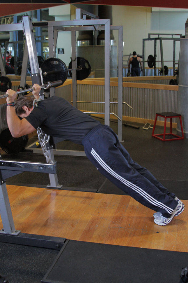 Body Tricep Press — end position
