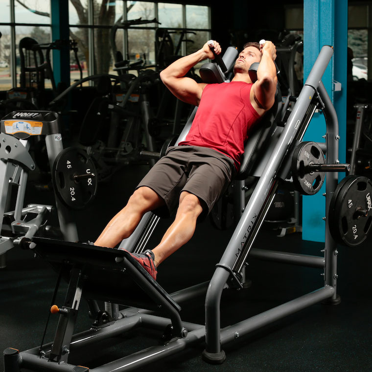Hack Squat — starting position