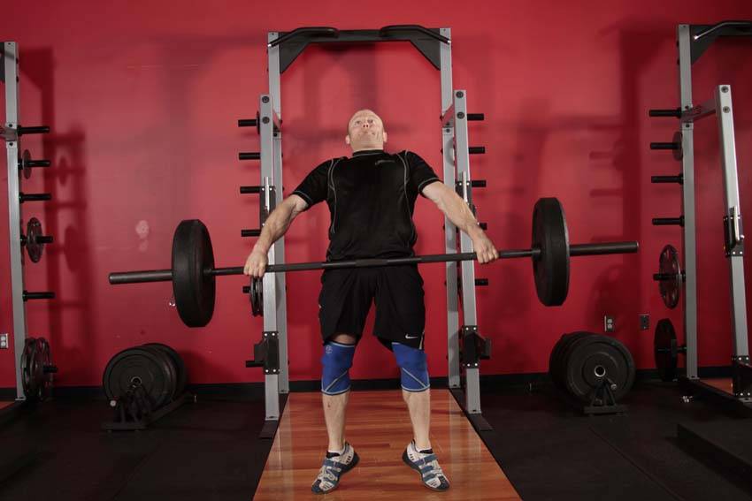 Hang Snatch — end position