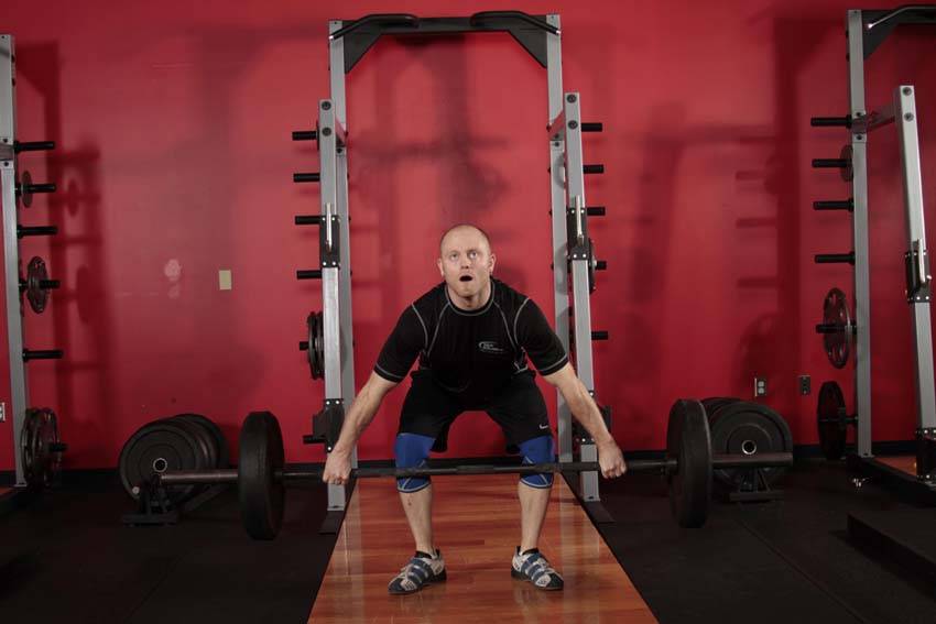 Hang Snatch - Below Knees — starting position