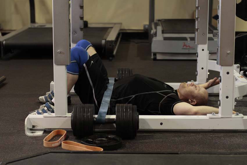 Hip Lift with Band — starting position