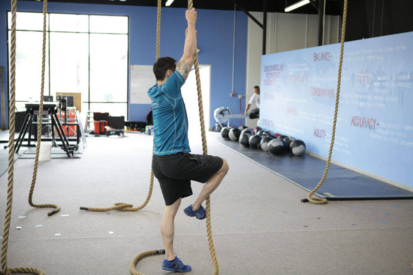Rope Climb — starting position