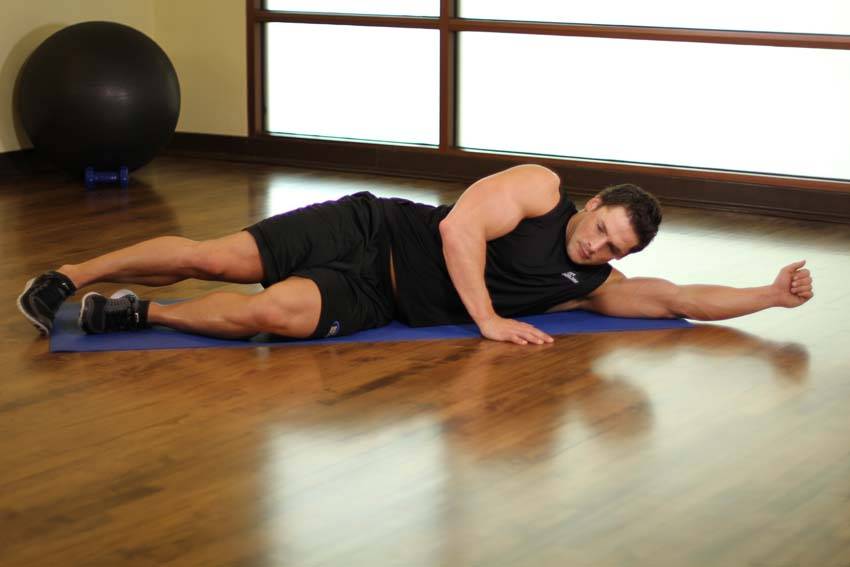 Side-Lying Floor Stretch — starting position