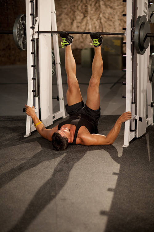 Smith Machine Leg Press — starting position