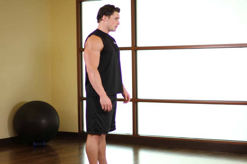 Upper Back Stretch — starting position