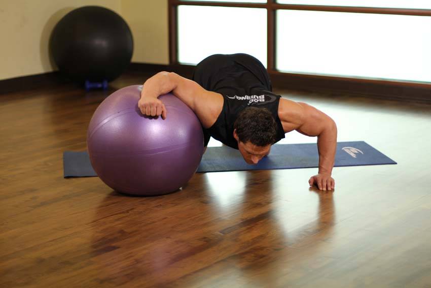 Chest Stretch on Stability Ball — end