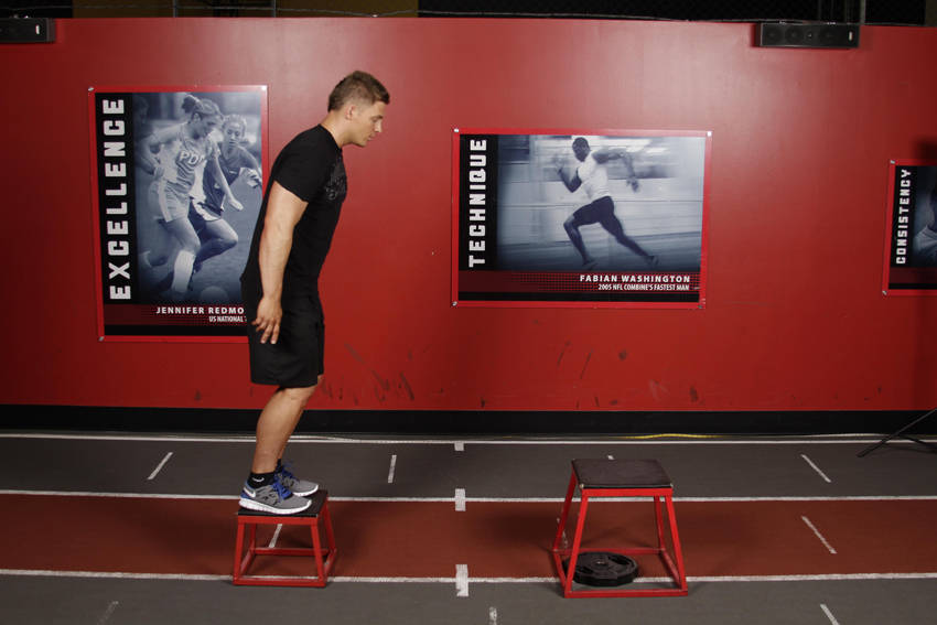 Depth Jump Leap — start