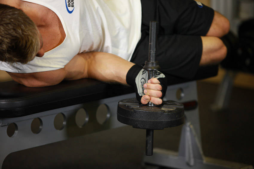Dumbbell Lying Pronation — start