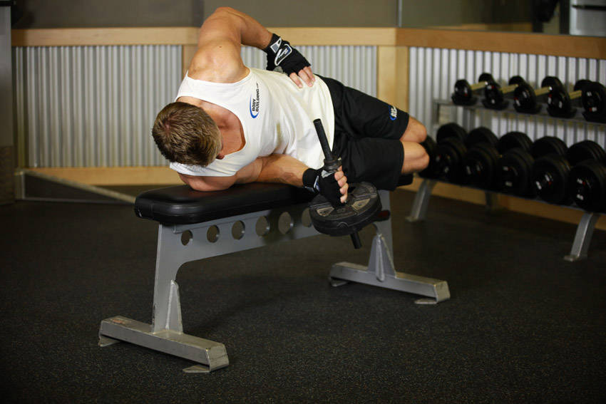 Dumbbell Lying Supination — end