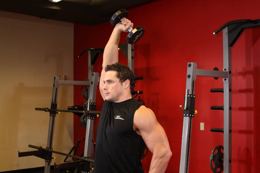 Dumbbell One-Arm Triceps Extension — end