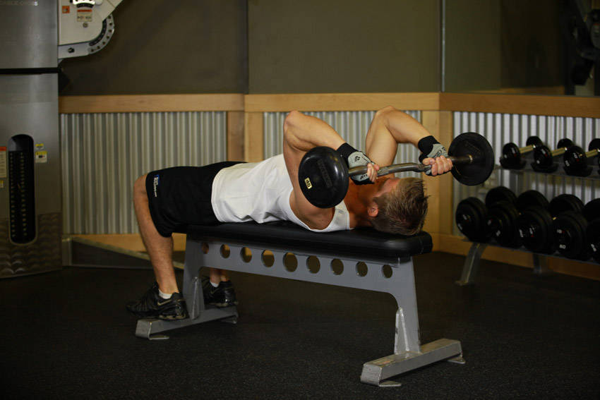 Lying Triceps Press — end