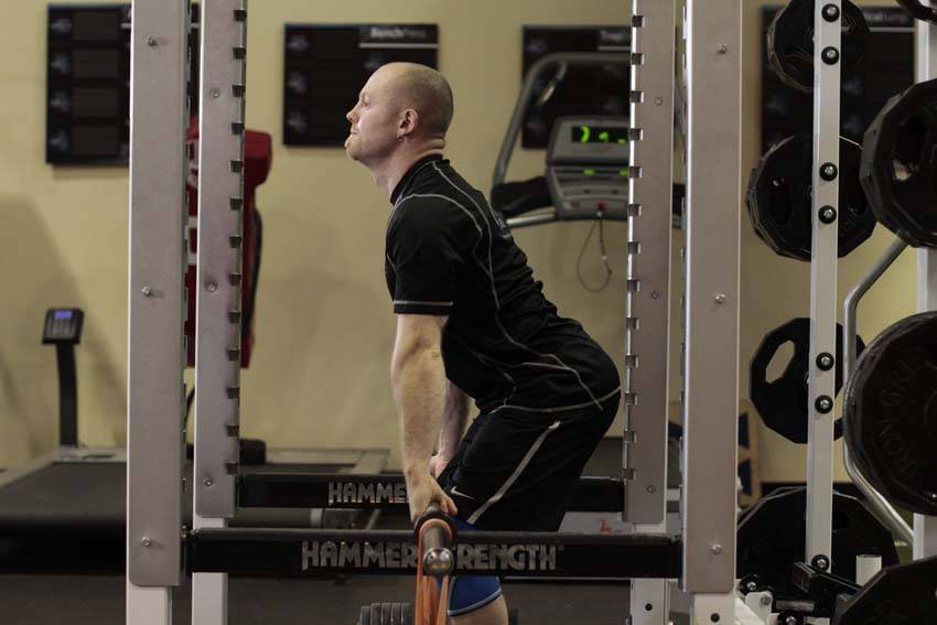 Rack Pull with Bands — start