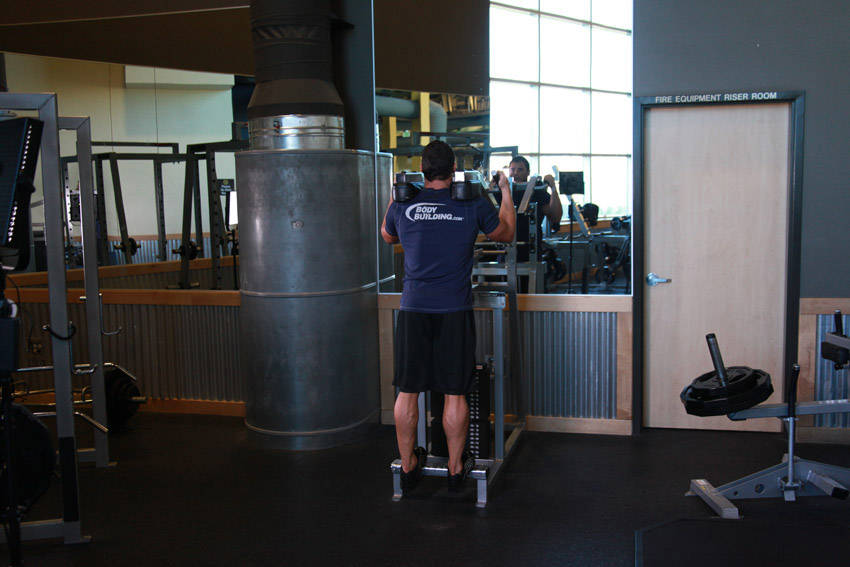 Standing Calf Raises — start
